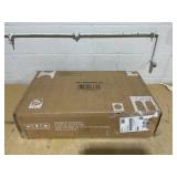 Costway 25 in. Beige Backless Wood Bar Stool Counter Height Saddle Kitchen Chairs with Wooden Legs Set of 2