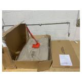 Costway 25 in. Beige Backless Wood Bar Stool Counter Height Saddle Kitchen Chairs with Wooden Legs Set of 2