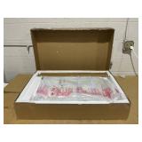 Tangkula White Folding Desk with 3 Drawers, Mobile Home Office Desk Study Writing Desk with Smooth Wheels, Space Saving Compact Table for Dorm Apartment, Rolling Couch Desk Table