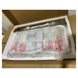 Tangkula White Folding Desk with 3 Drawers, Mobile Home Office Desk Study Writing Desk with Smooth Wheels, Space Saving Compact Table for Dorm Apartment, Rolling Couch Desk Table