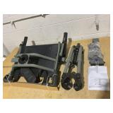 GVN 360° Swivel Portable Hunting Chair with Adjustable Legs and Armrests-Black (Maybe Missing Hardware)