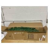 Costway 9Ft PVC Artificial Pencil Christmas Tree Slim Stand Green