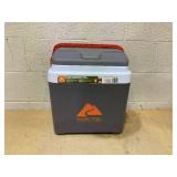 Ozark Trail 26QT electric Cooler 12V Portable Travel Beach Camping Picnic Insulated Cooler 30 Cans Iceless 24L, Grey