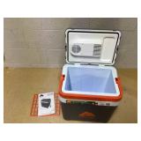 Ozark Trail 26QT electric Cooler 12V Portable Travel Beach Camping Picnic Insulated Cooler 30 Cans Iceless 24L, Grey