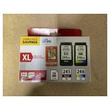 Canon PG-245 XL / CL-246 XL Genuine Ink Value Pack (2 Cartridges) with 50-Sheet Photo Paper, Compatible with iP2820, MG2420/2924/2920/3020/2522/2525, MX492, TS3120/302/302a/202/202a/4520/3320