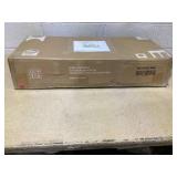 Costway Compact Kitchen Island Cart, Stainless Steel Top, Solid Wood Frame, Black