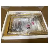 Costway White Faux Marble Tabletop Round Nest of 2 Tables