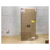 Giantex Narrow End Table with Drawer, Tall Acacia Wood Side Table with Bottom Shelf, Modern Bedside Tables