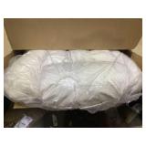 Lazy Sofa Chair Accent Leisure Armchair with Folding Footrest Beige