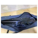 Costway Goplus Foldable Tennis Ball Hopper Basket Portable Travel Cart with Wheels and Bag, Blue