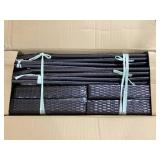 4 Pieces Outdoor PE Rattan Cushioned Barstool Set with Armrests