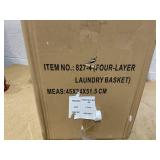 ALSO GO 4-Tier Rolling Laundry Hamper Sorter with Removable Bins, PP Material, White