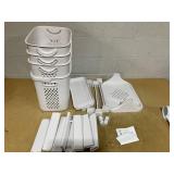 ALSO GO 4-Tier Rolling Laundry Hamper Sorter with Removable Bins, PP Material, White