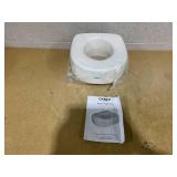Carex Raised Toilet Seat with 5 in Height, Slip-Resistant & Removable, 300 lb Limit