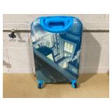 DC Comics Batman 21 Inch Kids Rolling Luggage, Hardshell Carry On Suitcase with Wheels, Blue