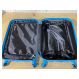 DC Comics Batman 21 Inch Kids Rolling Luggage, Hardshell Carry On Suitcase with Wheels, Blue