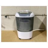 Costway FP10950US-GR Portable Mini Semi-Automatic Washing Machine with Spin Tub & Drain Hose 2.5 kg Capacity - Gray