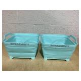 Improvements 2-pack 2-gallon collapsible tubs with drain spouts.