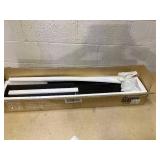 Slim Storage Cart, 5 in Width, 4-Tier White Rolling Cart with Handle & Wooden Top for Kitchen Bathroom Laundry Narrow Places