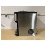 COSTWAY 3-in-1 Water Dispenser Ice Cube Machine with Hot/Cold Water, Ice Cube in 10 Minutes, Ice Maker 3 L Water Tank, Ice Cube Maker 19 kg/Day for Home, Office