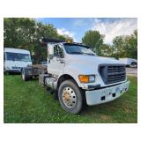 2000 Ford F-650 XL Super Duty Cummins Diesel Regular Cab Chassis Roll Off Truck