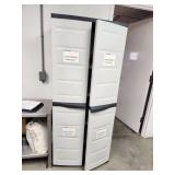 Lot of (2) Plastic Storage Cabinet 2-door