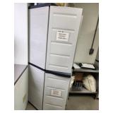 Lot of (2) Plastic Storage Cabinet 2-door