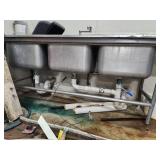 Stainless Steel 3 Bay Sink Wash Station