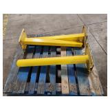 Lot of (9) Medium Duty Metal Bollards | Surface Mount