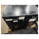 Lot of (4) Metal File Cabinet 3-drawer