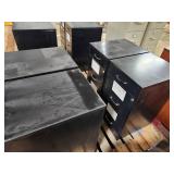Lot of (4) Metal File Cabinet 3-drawer