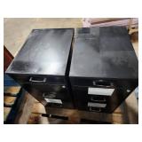 Lot of (4) Metal File Cabinet 3-drawer