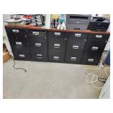 Lot of (5) Metal File Cabinet 3-drawer with Laminate Top