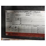 Toyota Propane Fork Lift 7FGU25