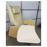 WOW $$$$ Fabulous Mobile Recovery Room Patient Chair Recliner Lounger With Dual Retractable Tables (One Oversized For Laptop) Includes 3 Levels Of Massage!! Excellent Condition!