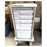 MSRP $2200 Inner Space 5-Drawer  Tempo N24 Cart -3 (3"), 1 (6"), & 1 (9") drawer configuration 21"d x 17.75"w x 36" Supply Medical Crash Cart With Battery Powered Locking System - Great Working Co