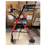 MSRP $270 Drive Medical Rollator Rolling Walker with 6" Wheels & Storage Bag, Red - Excellent Condition!