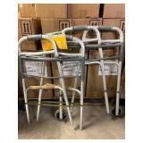 Lot of 2 Mixed Brand (Medline, Drive Medical) Folding Walkers - 1 NEW & The Other Like New Condition!