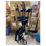Elenker Stand Up Straight Rollator Upright Walker with Seat, Backrest, Storage Bag - Includes Manual - Easy to Maneuver, Used for a Variety of Terrains, Safe and Durable - Like New Condition!