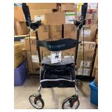 Elenker Stand Up Straight Rollator Upright Walker with Seat, Backrest, Storage Bag - Includes Manual - Easy to Maneuver, Used for a Variety of Terrains, Safe and Durable - Like New Condition!