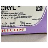 Ethicon J427H 36-Pack 3-0 27" PS-2 19mm 3/8c Coated Vicryl Polyglactin 910 - Reverse Cutting, MultiPass Needles, Prime Needle, Ethalloy Needle Alloy - Exp 8/25