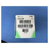 Ethicon 1716G 8-0 (0.4 Metric) 12" Ethilon Black Monofilament Nylon Suture - Ethalloy Needle Alloy Micro-Point Surgical Needle - Exp 12/24
