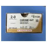 Ethicon S113H 36-Pack 2-0 54" Sutupak Chromic Gut Undyed Absorbable Suture - Exp 4/26
