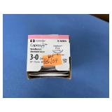 Covidien SC-5638-G 12-Pack 3-0 (2 Metric) 30" Undyed Edgellant P-12 Cutting 3/8 19mm Caprosyn Monofilament Absorbable Suture - Exp 7/25