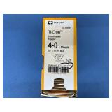 Covidien 3185-31 4-0 (1.5 Metric) 30" Cardiopoint CV-305 Taper 1/2 25mm Ti-Cron Coated Blue Braided Polyester Suture - Exp 4/25