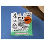 Ethicon 689G 6-0 P-1 11mm 3/8c 18" Ethilon Polyamide 6 Undyed Monofilament Non-Absorbable Suture - Reverse Cutting, MultiPass Needles, Prime Needle, Ehtalloy Needle Alloy - Exp 10/25