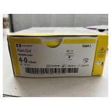 Covidien SG604-2 36-Pack 4-0 2 Metric 18" 11mm Cutting Plain Gut Absorbable Suture - Exp 5/25