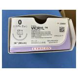 Ethicon J434H 4-0 (1.5 Metric) 27" TF 13mm 1/2c Taper Coated Vicryl Undyed Braided - Ethalloy, Needle Alloy - Exp 4/25