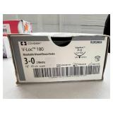 Covidien VL0CL0024 3-0 (2 Metric) 18" V-Loc 180 Edgellant P-12 Cutting 3/8 19mm Absorbable Wound Closure Device - Exp 10/23