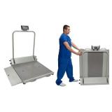 MSRP $3800 Healthometer 1000lb Capacity 2600KL PORTABLE 1 Side Ramp Digital Wheelchair Scale - Accommodates Extra Wide Wheelchairs - Great For Farmers, Veterinarians & Shipping Companies Too - Exc